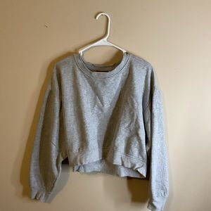 Zara women’s cropped Grey crew neck